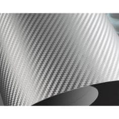 4Car Folie ozdobná 3D carbon stříbrný 50x60 cm