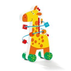 Leomark Sada dřevěných vzdělávacích hraček pro miminka - Žirafa - trenažér motoriky 246