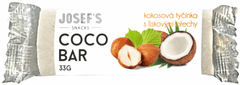 JOSEF´S snacks Kokosová tyčinka s lískovým ořechem 33g