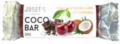 JOSEF´S snacks Kokosová tyčinka s višní a čokoládou 33g