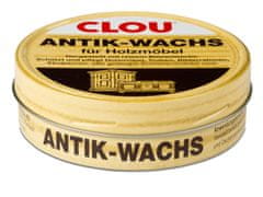 Clou Antik-Wachs fest, pasta ze včelího vosku na restaurování a ošetřování starožitností, na louhované skříně a truhly i na nové dřevo, 200 ml