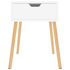 Vidaxl Noční stolek bílý s vysokým leskem 40 x 40 x 56 cm dřevotříska