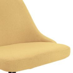 shumee Otočná kancelářská židle žlutá textil