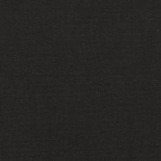 Greatstore 3místná pohovka s podnožkou černá 180 cm textil