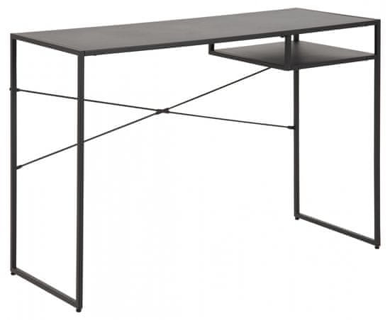 Design Scandinavia Pracovní stůl Newcastle, 110 cm, kov, černá