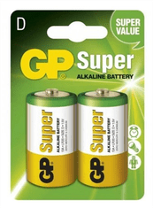 sapro GP Super Alkaline baterie LR20 (D, velké mono) 2ks