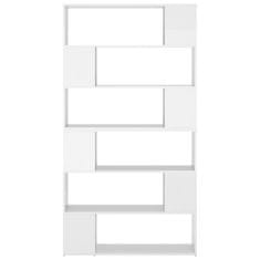 shumee Knihovna / dělicí stěna bílá s vysokým leskem 100 x 24 x 188 cm