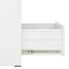 Greatstore Kancelářská skříň bílá 46 x 62 x 102,5 cm ocel