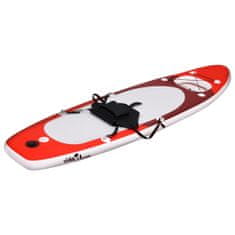 shumee Nafukovací SUP paddleboard a příslušenství červený 300x76x10cm