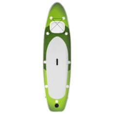 Greatstore Nafukovací SUP paddleboard a příslušenství zelený 300x76x10 cm