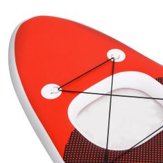 shumee Nafukovací SUP paddleboard a příslušenství červený 360x81x10cm