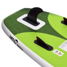 Greatstore Nafukovací SUP paddleboard a příslušenství zelený 360x81x10 cm