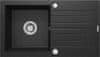 Granitový dřez s okapem Zorba 760.0E Barva: černá, písková, bílá a šedá - Grafit