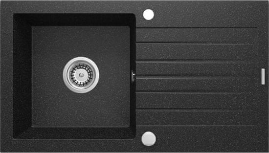 Deante Granitový dřez s okapem Zorba 760.0E Barva: černá, písková, bílá a šedá