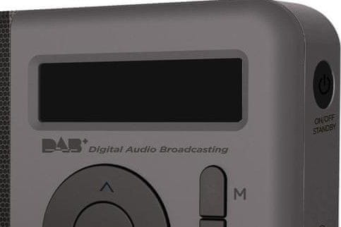 stylový radiopřijímač aiwa RD-40DAB fm dab tuner vestavená nabíjecí baterie lcd displej sluchátkový výstup