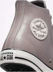 Converse Šedé pánské kožené kotníkové tenisky Converse Chuck Taylor All Star 42