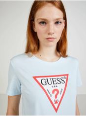 Guess Světle modré dámské tričko Guess S