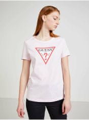 Guess Světle růžové dámské tričko Guess XL