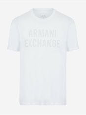 Armani Exchange Bílé pánské tričko Armani Exchange S