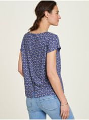 Tranquillo Fialové dámské vzorované tričko Tranquillo XL