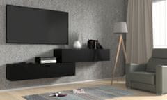 Homlando TV stolek BINGO 120 cm závěsná černý mat - phantom
