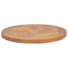 Vidaxl Stolní deska masivní teakové dřevo kulatá 2,5 cm 40 cm