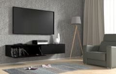 Homlando TV stolek BINGO 180 cm závěsná černý mat - phantom
