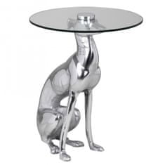 Bruxxi Dekorativní odkládací hliníkový stolek Dog, 50 cm