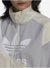 Adidas Krémovo-šedá dámská lehká bunda adidas Originals S