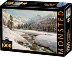 D-Toys Puzzle Zimní krajina ve Švýcarsku poblíž Engadinu 1000 dílků