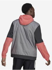 Adidas Růžovo-šedá pánská lehká bunda s kapucí adidas Originals XL