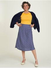 Tranquillo Fialová dámská vzorovaná midi sukně Tranquillo M