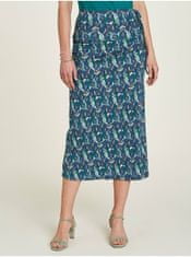 Tranquillo Modrá dámská květovaná variabilní sukně Tranquillo XS