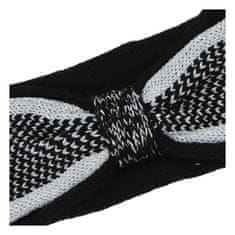 Delami Dvojbarevná pletená dámská čelenka ve tvaru mašle Silvia, černá