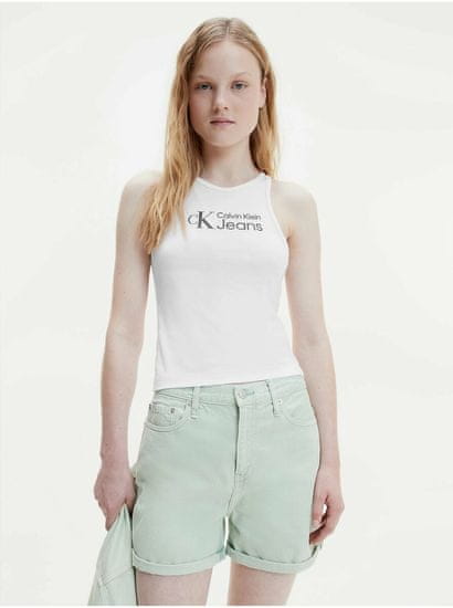 Calvin Klein Bílé dámské tílko Calvin Klein Jeans