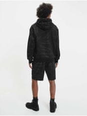 Calvin Klein Černá pánská vzorovaná mikina s kapucí Calvin Klein Jeans L
