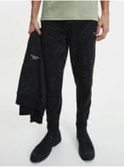 Calvin Klein Černé pánské vzorované tepláky Calvin Klein Jeans M