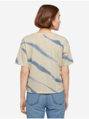 Tom Tailor Béžové dámské batikované tričko Tom Tailor Denim XS