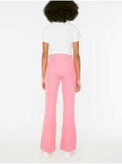 Trendyol Růžové dámské široké kalhoty Trendyol M