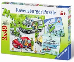 Ravensburger Puzzle Policie v akci 3x49 dílků
