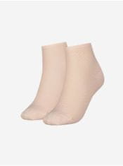 Tommy Hilfiger Sada dvou párů dámských ponožek v meruňkové barvě Tommy Hilfiger Underwear 39-42