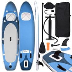 Greatstore Nafukovací SUP paddleboard s příslušenstvím modrý 330x76x10 cm