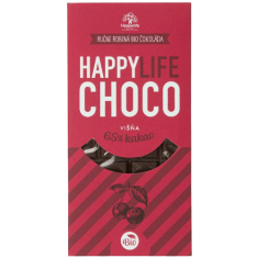 Happylife Choco čokoláda 65% hořká s višněmi 70 g BIO