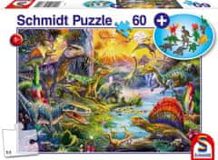 Schmidt Puzzle Dinosauři 60 dílků + dárek (figurky dinosaurů)