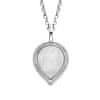 Stříbrný náhrdelník s měsíčním kamenem Pure Drop ERN-PUREDROP-MO (řetízek, přívěsek)