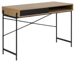 Design Scandinavia Pracovní stůl Angus, 110 cm, MDF, přírodní
