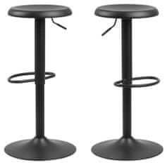 Design Scandinavia Barové židle Finch (SET 2ks), kov, černá