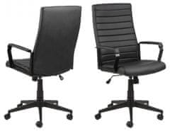 Design Scandinavia Kancelářská židle Charles, syntetická kůže, černá