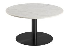 Design Scandinavia Konferenční stolek Corby, 80 cm, bílá/černá
