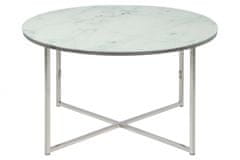 Design Scandinavia Konferenční stolek Alisma, 80 cm, bílá